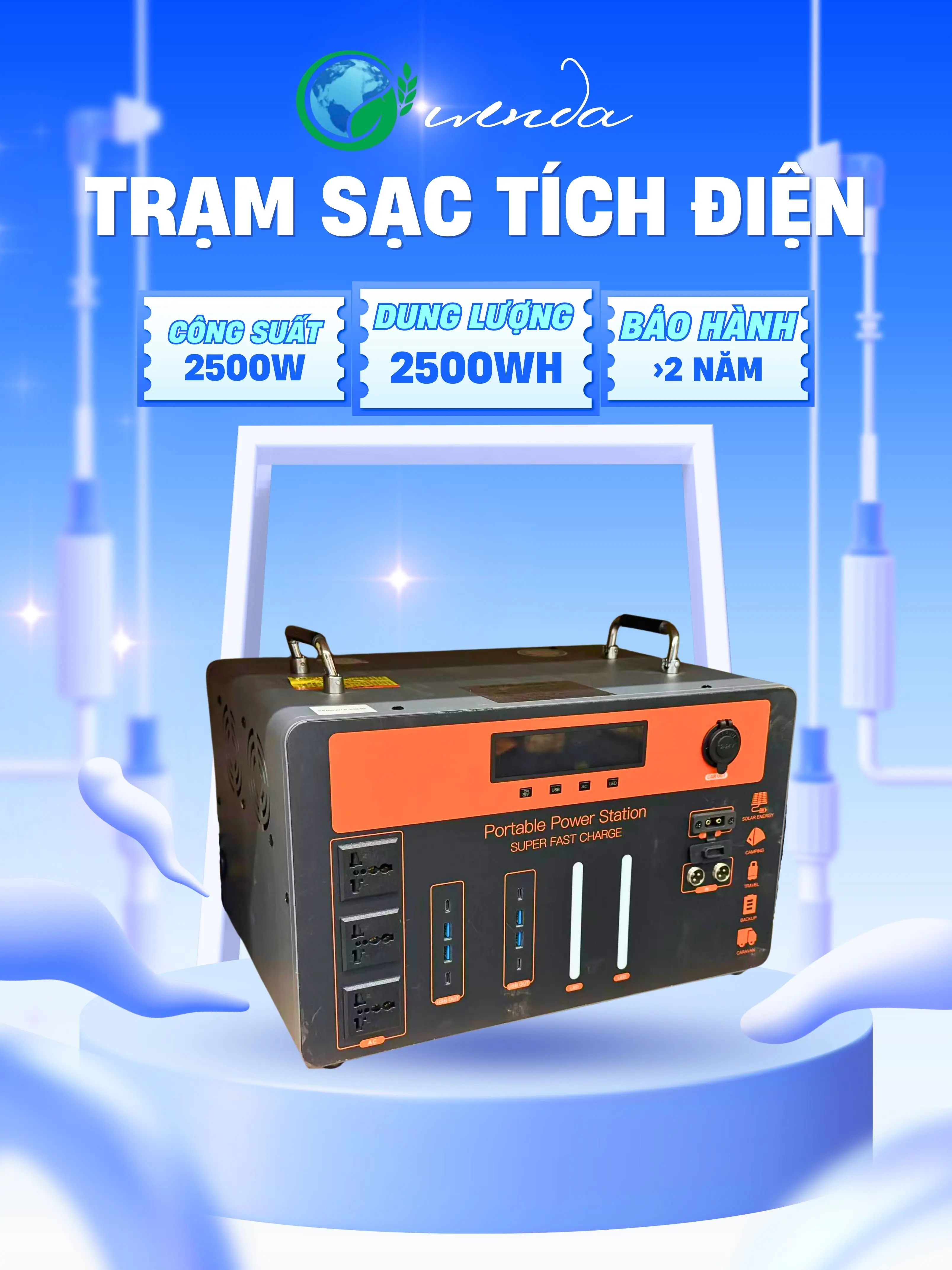 Trạm sạc tích điện 2500W