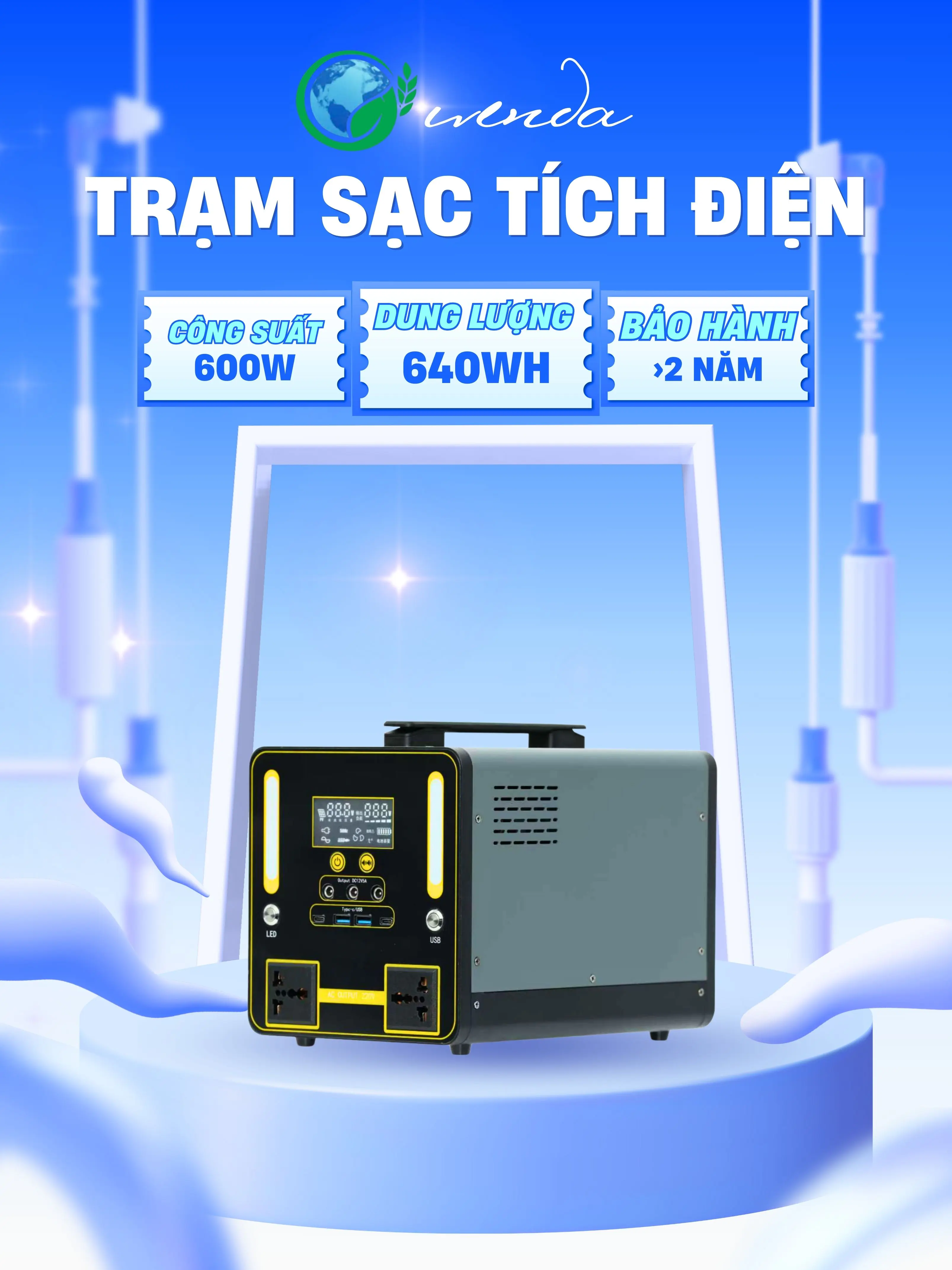 Trạm sạc tích điện 600w