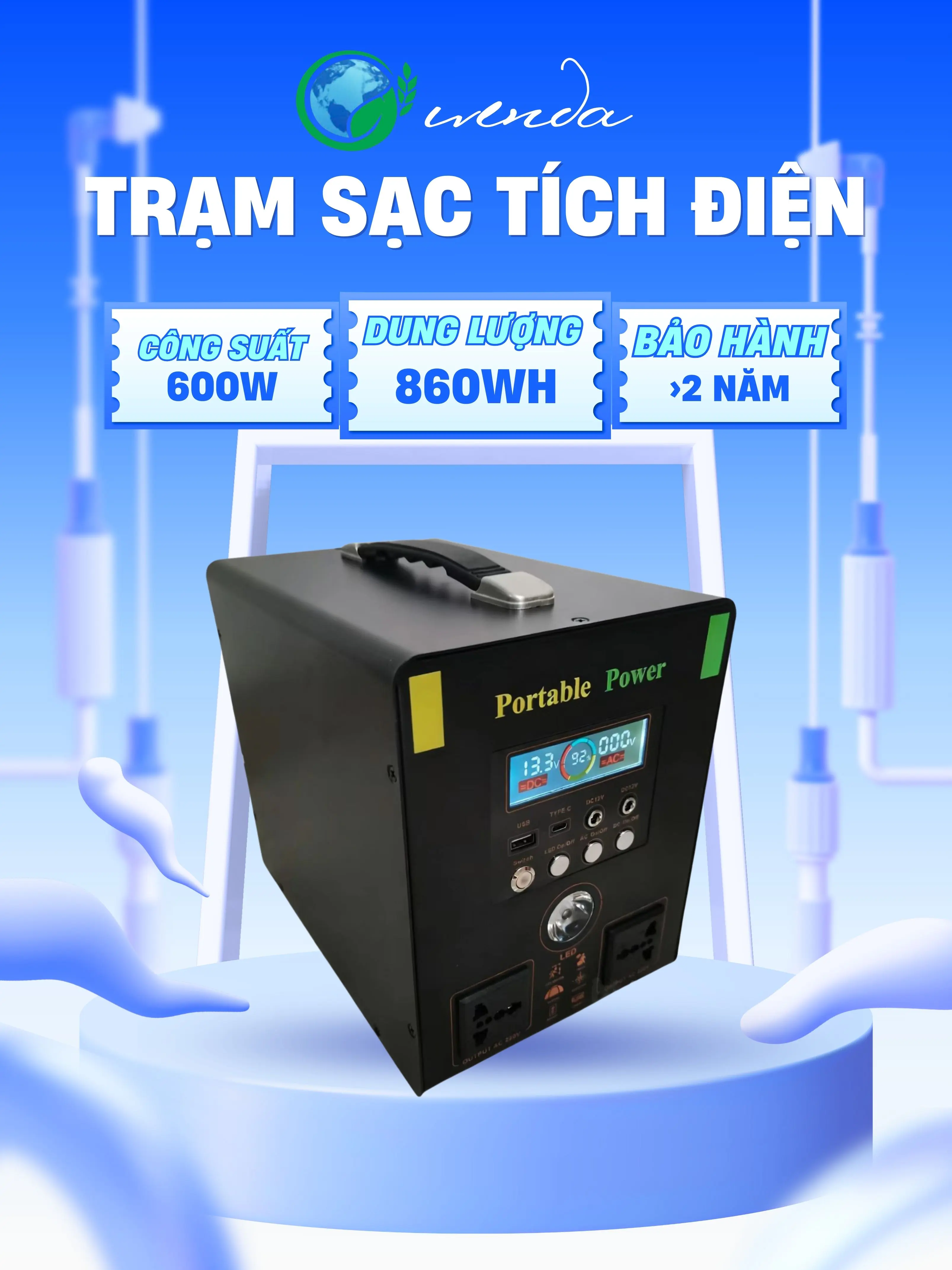 Trạm sạc tích điện 600W