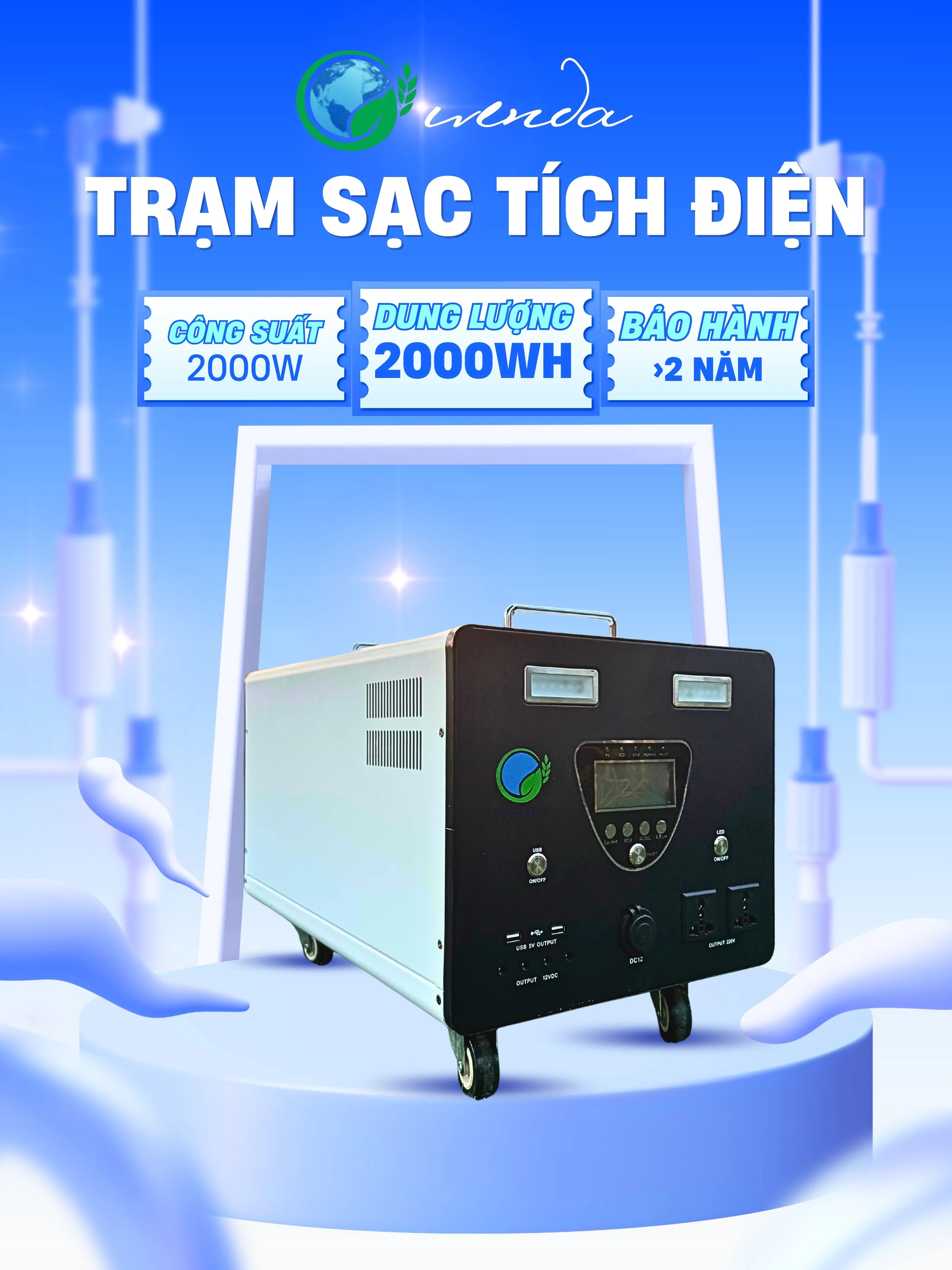 Trạm sạc tích điện 2000W