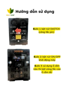 Hướng dẫn sử dụng trạm sạc tích điện 3000W